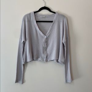 ⭐️Urban Outfitters grey ribbed cropped cardigan⭐️